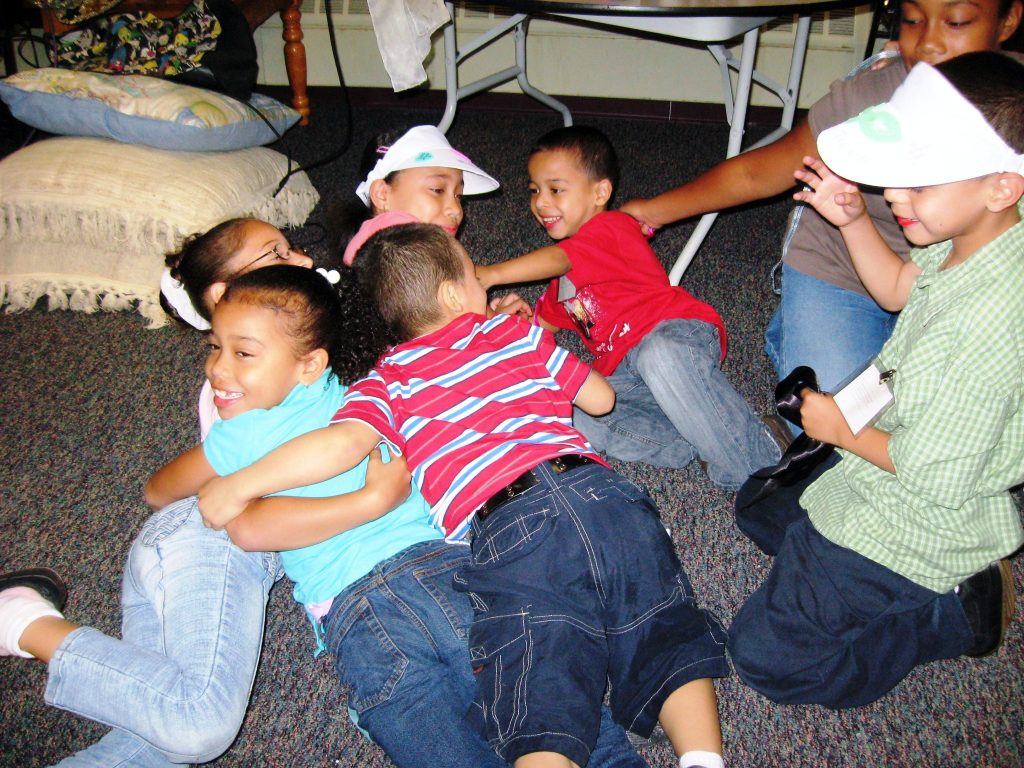 bethany hill hugging children